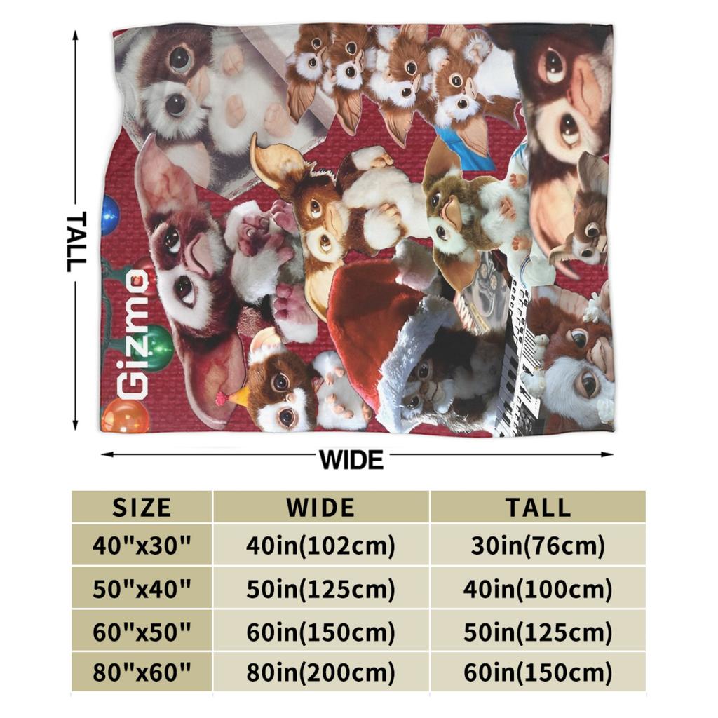 Гизмо Могвай Монстр Гремлины Фланелевое Одеяло для Домашнего Декора Путешествий в Самолете Эстетичный Плед Покрывало для Дивана Кровати