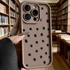 Мягкий ТПУ чехол для телефона с узором из черных точек для iPhone 17 16 15 14 13 12 11 Pro Max Plus Ударопрочный противоскользящий чехол