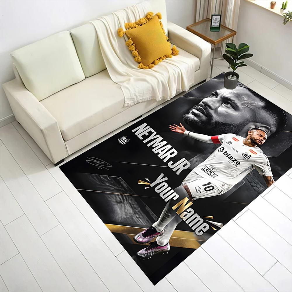 Neymar Jr Soccer Artwork Customize Your Name Area Rug Perfect for Outdoor Dining Room Balcony Decorate room Antislip Carpet Decorate Offices