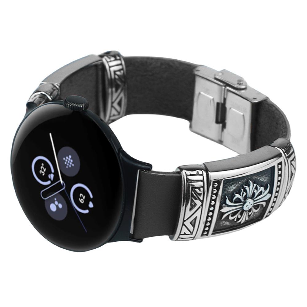 For Google Pixel Watch 3 41mm/Watch 2/Pixel Watch Replacement Strap Ethnic Embossed Bracelets Watch Band