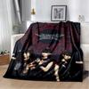 Теплый печатный плед Babymetal, плед для дивана в офисе, многофункциональный домашний плед из фланели