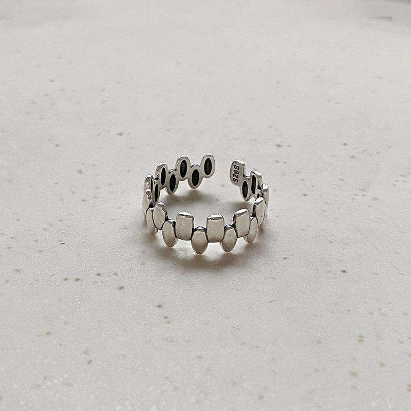 Кольцо Niche Design из стерлингового серебра 925 пробы, женская мода, индивидуальность, холодная и универсальная, высокое чувство, открытое кольцо на указательный палец, прилив