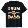 Смешная футболка для барабанщиков, любящих драм-н-бейс / ром и басс, мужская, для отдыха, одежда, женская, хлопковая, с коротким рукавом, футболки, винтажные топы