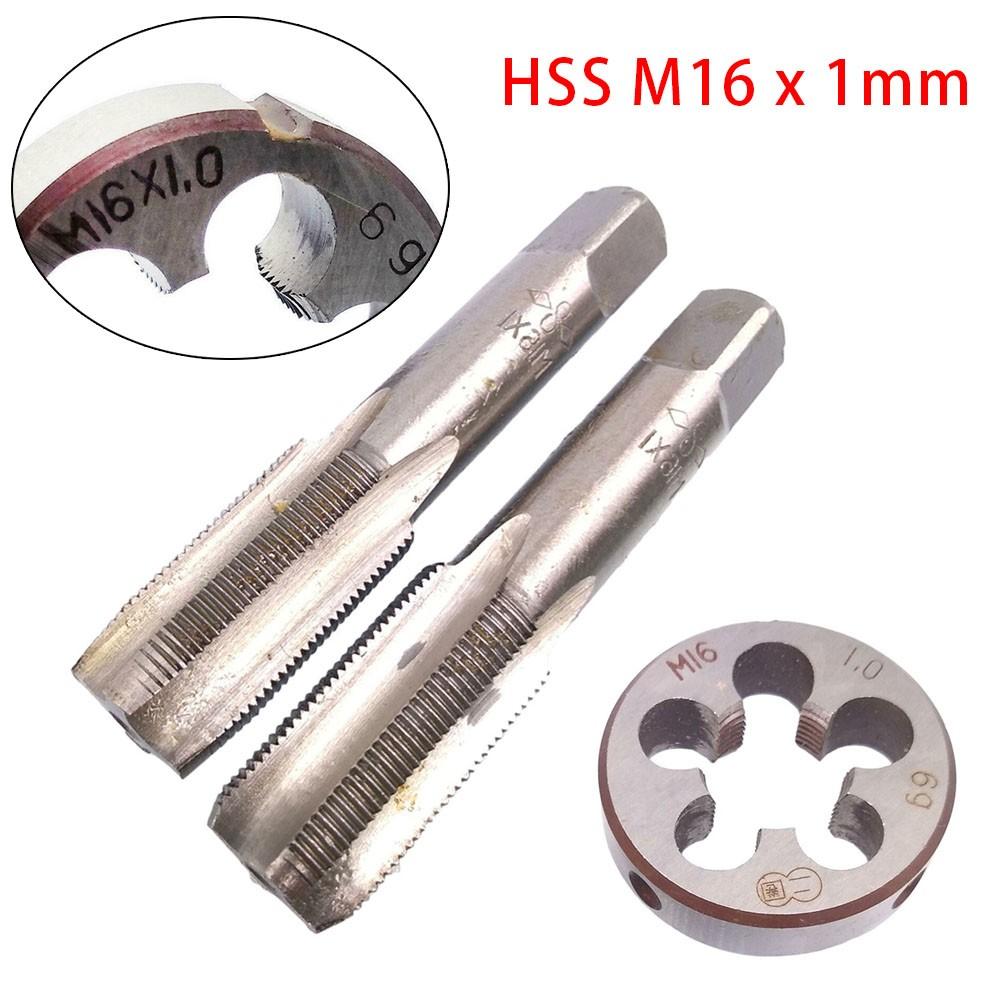 HSS M16 X 1mm Taper & Plug Tap & M16 X 1mm Die Metric Thread Right Hand