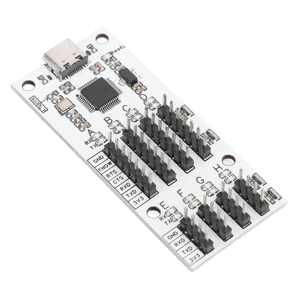 USB to 8 Way TTL Serial Adapter Module 3.3V CH348 Independent Control 1200bps to 6Mbps Type C to TTL Serial Converter