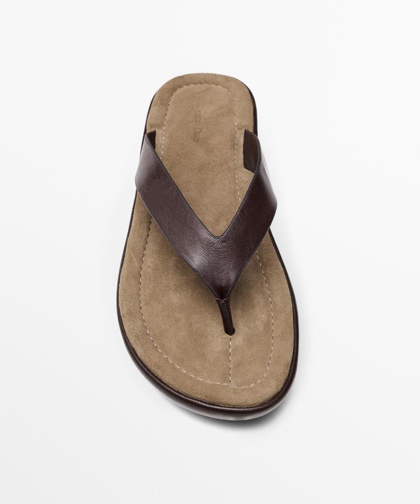 Кожаные сандалии на платформе Massimo Dutti