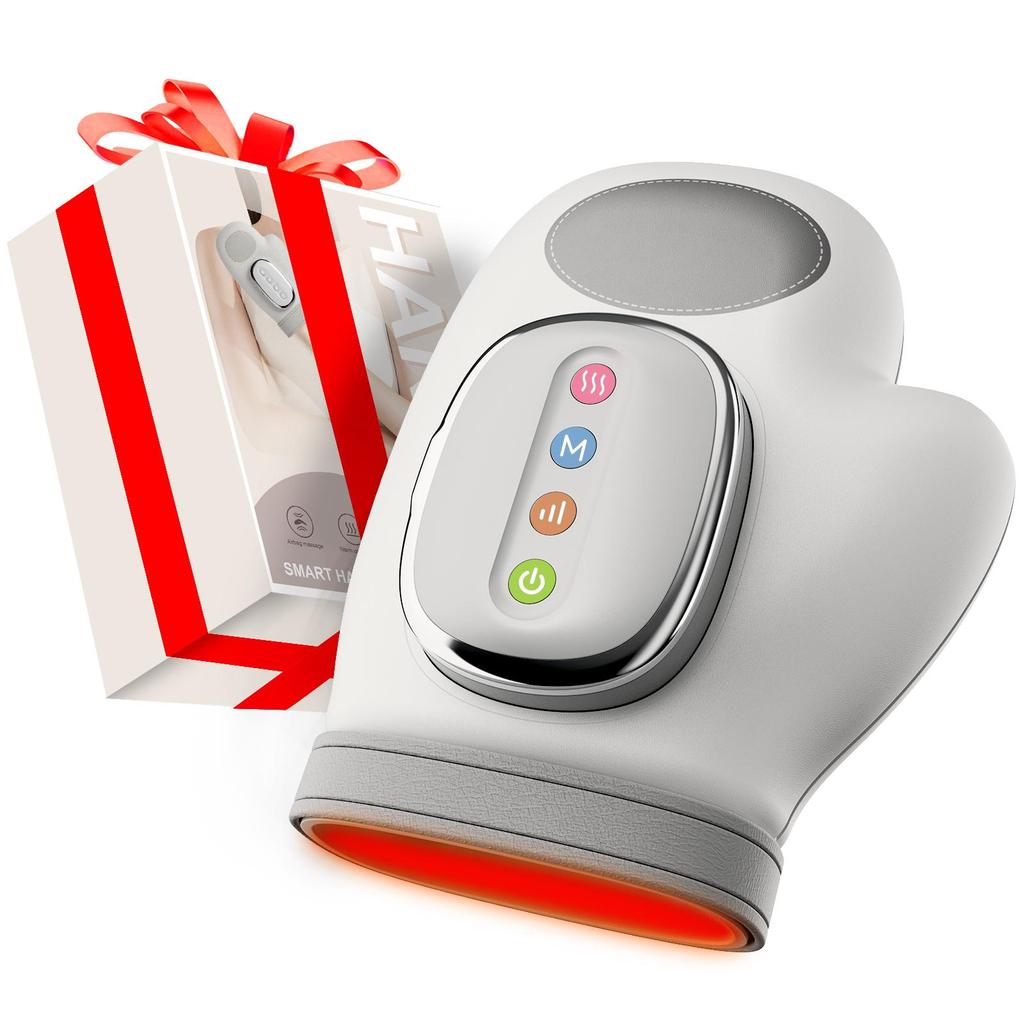 Hand Massager with Heat Compression Relief, 3 Massage, 4 Temperature,5 Compression Model Therapeutic Gloves, Wrist and Finger Massage gifts for loves