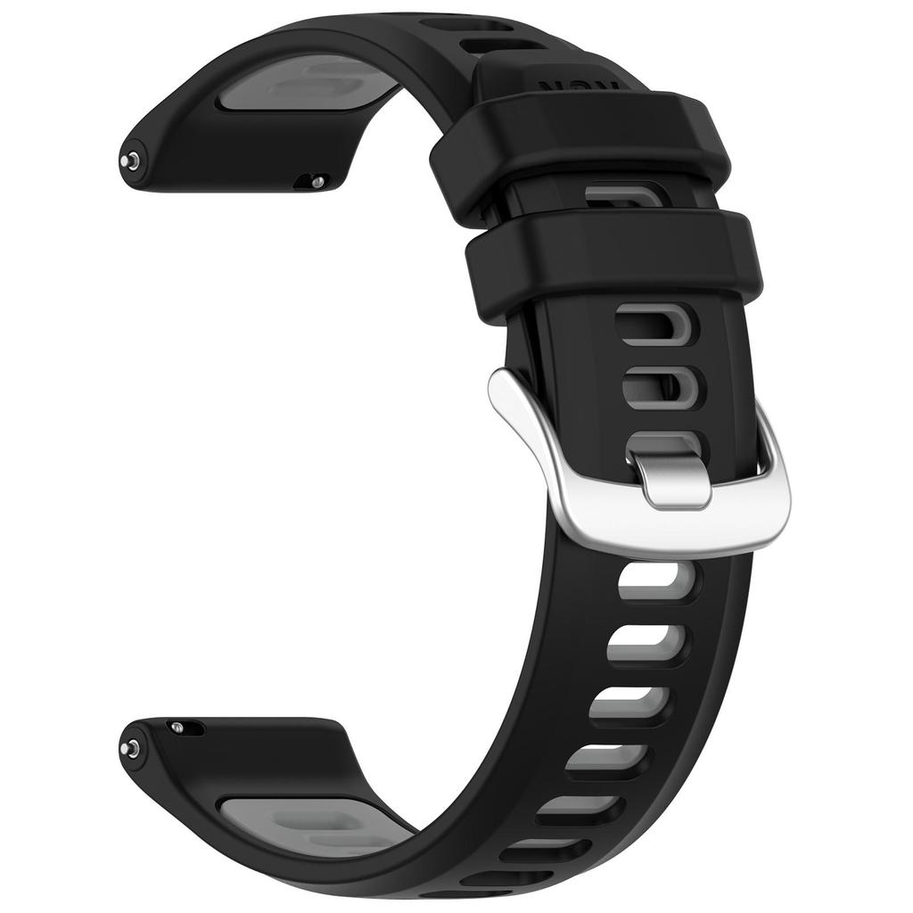 Dual-Color Silicone Sport Watch Band for Garmin Forerunner 70/170, 20/22mm Quick Release Replacement Strap with Breathable Holes