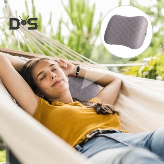 Надувная подушка для путешествий на открытом воздухе со съемным моющимся чехлом, эргономичная, сверхлегкая, для кемпинга, пешего туризма, поддержки шеи и поясницы, для сна