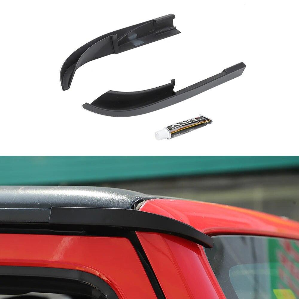Roof Top Rain Gutter Extension Hardtop Rainwater Diversion Channel Guard for Jeep Wrangler JK 2011-2017 Car Exterior Accessories