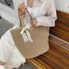2025 Summer Bohemian Handmade Straw Bag Casual Shoulder Woven Bag Seaside Vacation Beach Bag Tote Bag