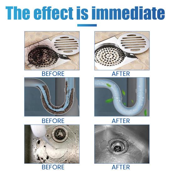 6 шт./кор. средство для удаления засоров, удобное для труб, биоразлагаемое средство для очистки слива раковины, эффективное средство для удаления засоров для волос, противозасоряющийся трубопровод