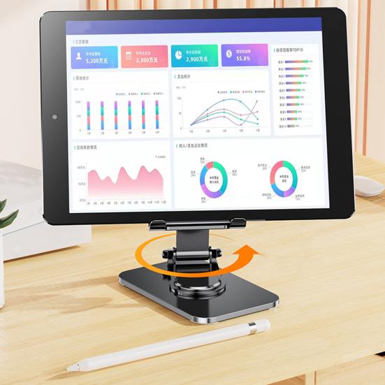 Алюминиевый держатель для мобильного телефона, планшета, вращающаяся на 360 градусов силиконовая основа, стабильная поддержка, складной телефон