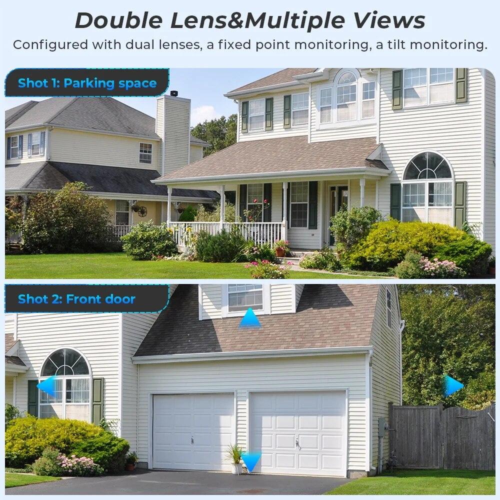 LS VISION 8 МП PTZ Wi-Fi камера для улицы, ночное видение, двойной экран, обнаружение человека, защита безопасности, видеонаблюдение CCTV, IP-камера