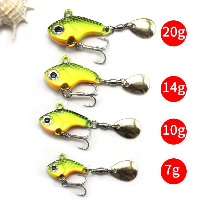 Рыболовная приманка Tail Spinner 5G 7G 10G 14G 20G Metal Vib Вращающийся хвост Swimbait Форель Spinner Bait Ловля окуня