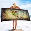 Rubik'S Cube Printing Series Seaside Resort Beach Towel Swimming Bath Towel Microfiber Sports Towel