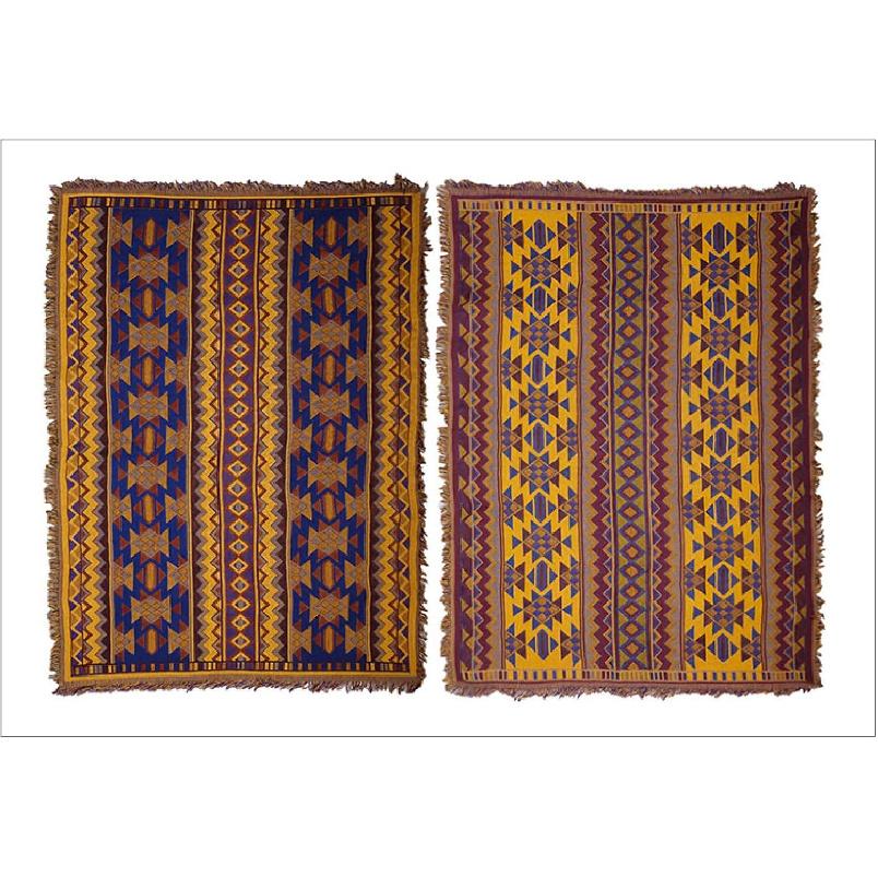 Blanket for Bed, Large Throw Blanket, Bohemia Yellow Geometric Pattern Jacquard Tassels Reversible Woven Throws for Sofas Couch Bed Decorative