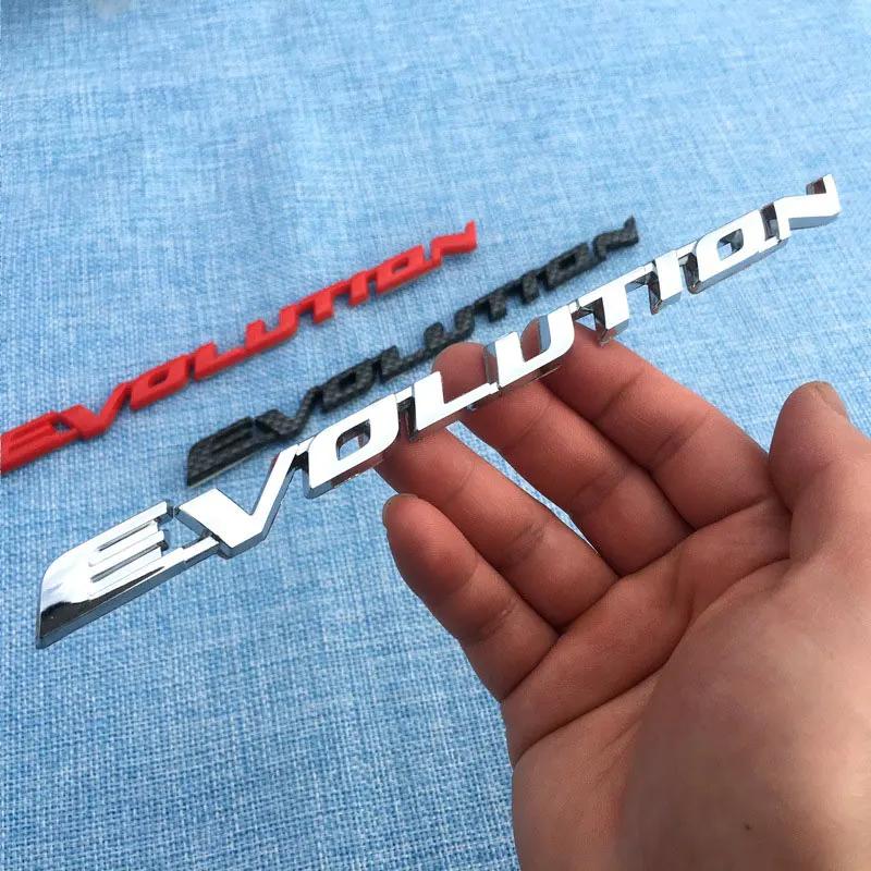 EVOLUTION letter car stickers for Mitsubishi Lancer-ex EVO V3 modified accessories rear trunk side body fender  decorative decal