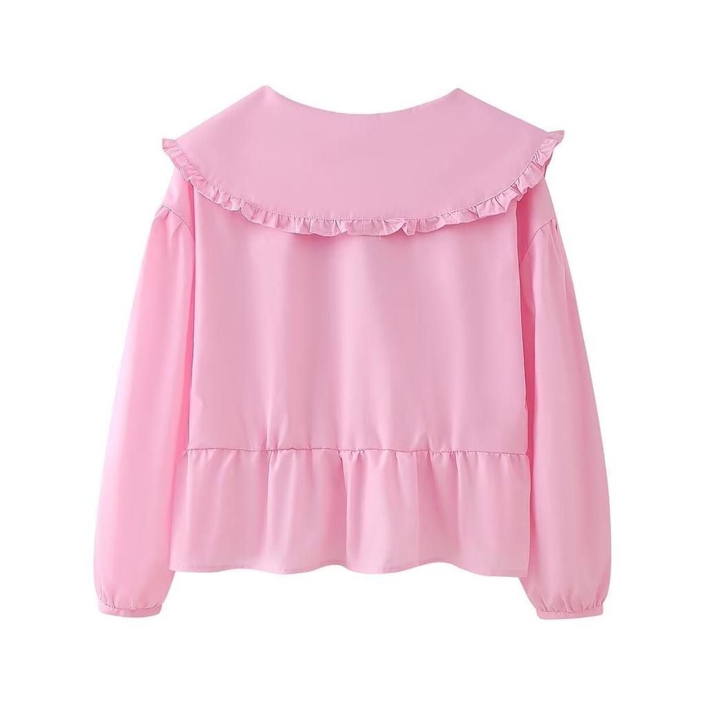 Женская модная рубашка с длинным рукавом и V-образным вырезом, с галстуком-бабочкой, футболка, топы