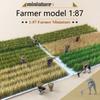 Farm Keeper Model Resin Miniature Farmers for 1/87 Scale DIY Scenery for Model Train Setups