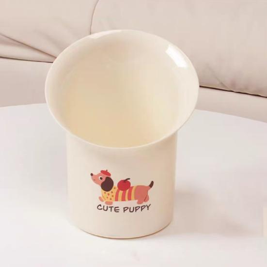 Настольное мусорное ведро Милое мусорное ведро с мини-щеткой для уборки Забавные колбасные губы Маленький мусорный бак для офисного стола туалетного столика