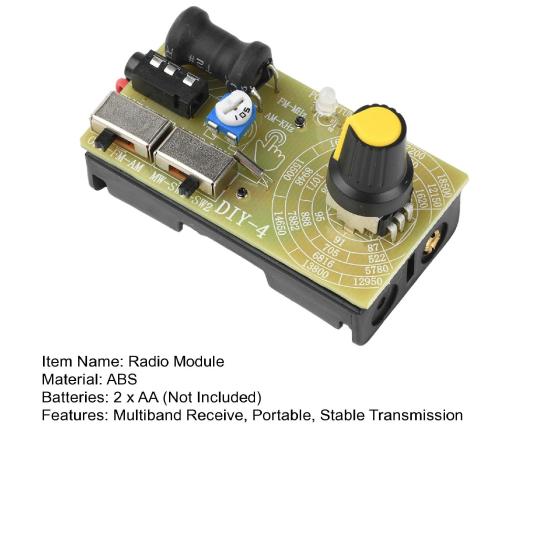 Радиомодуль 87–108 МГц FM/СВ/КВ Многодиапазонный модуль приемника Регулируемая частота Короткие Средние Волны FM-радио