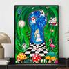 Disney 5D DIY Diamond Painting Alice in Wonderland Keyhole Theme Illustration Embroidered Mosaic Cross Stitch Home Decor Gift Crafts