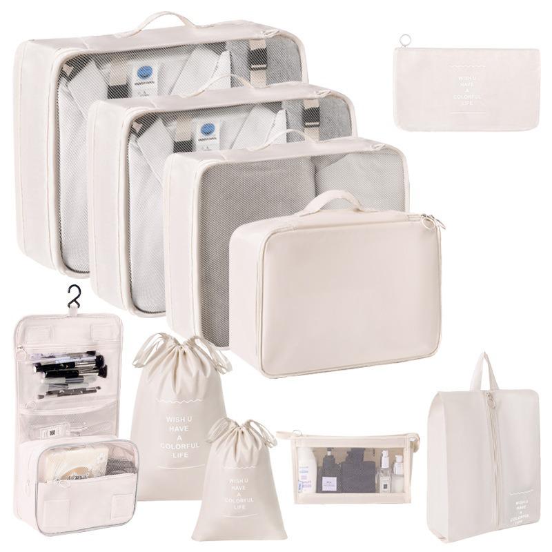 Travel Storage Bag Set - 7-Piece Multi-functional Compartment Bags for Clothes & Cosmetics