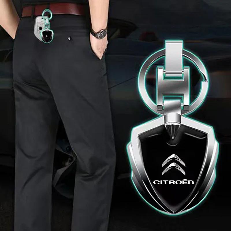 LIPS4 1Pc 3D Metal Alloy Car Keychain Emblem Badge Accessories For Citroen C4 C3 C5 C1 C2 Berlingo Celysee Cactus Picasso Aircross