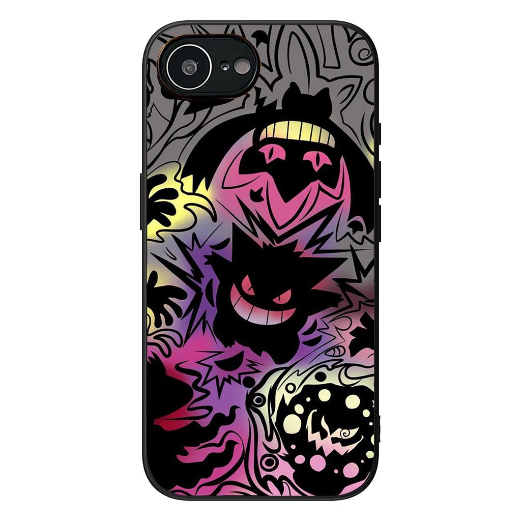 P-Pikachus GO P-Pokemons Gengar Phone Cover for Apple iPhone 16 15 14 Plus 13 12 Mini 17 Pro Max + ProMax 16E Air Case