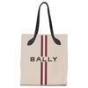 Bally Логотип Регулируемый плечевой ремень Ткань и кожа Сумка-тоут Женская сумка-тоут Натуральный 6307790