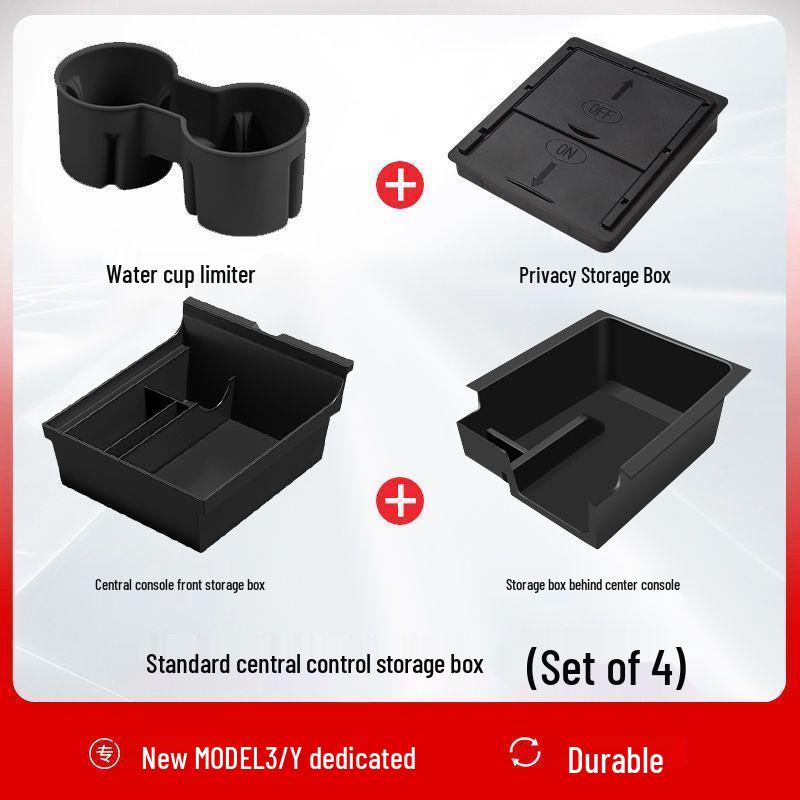 Ограничитель подстаканника, лоток для хранения, стойка для Tesla Model Y/3 - Аксессуары для интерьера
