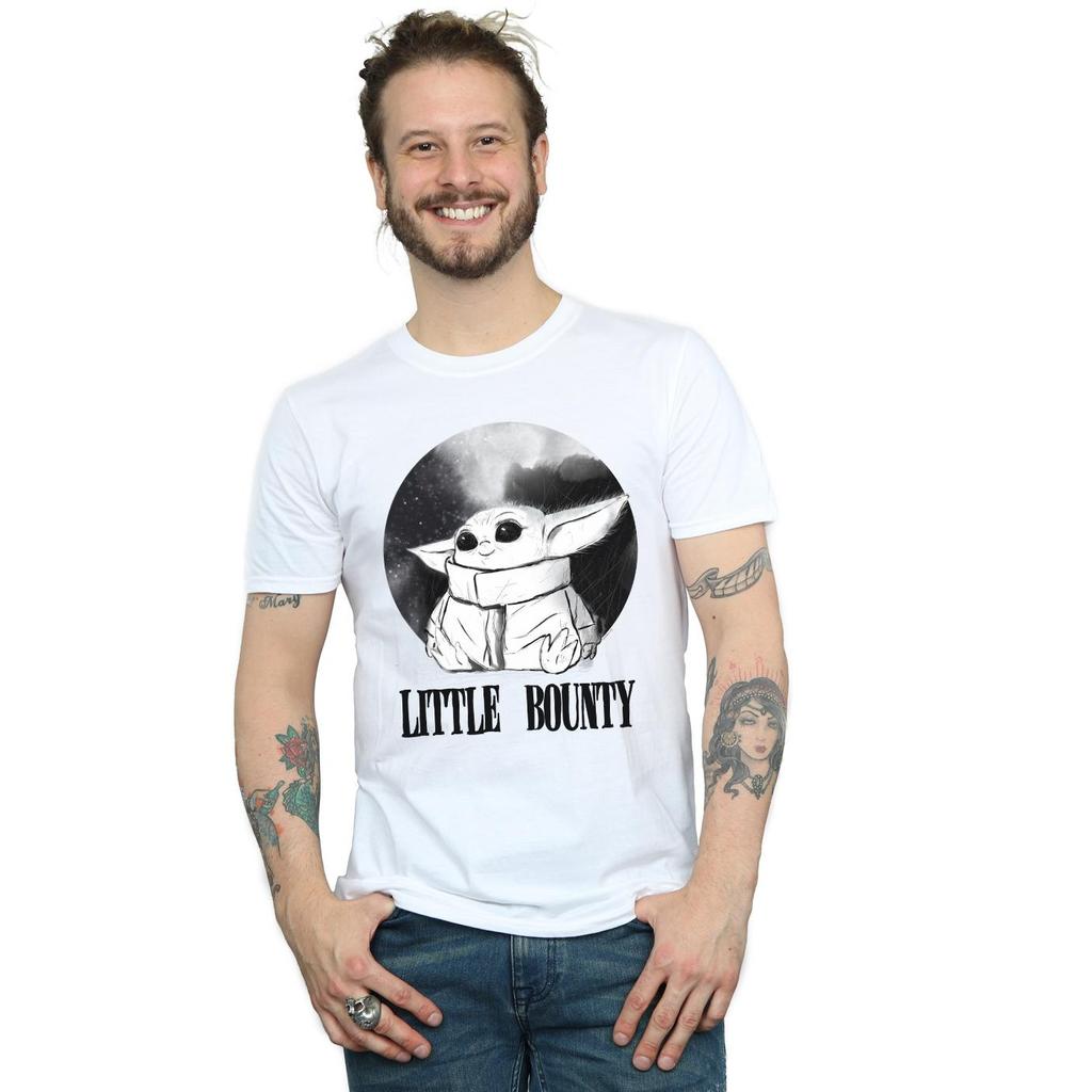 Star Wars Mens The Mandalorian Little Bounty T-Shirt