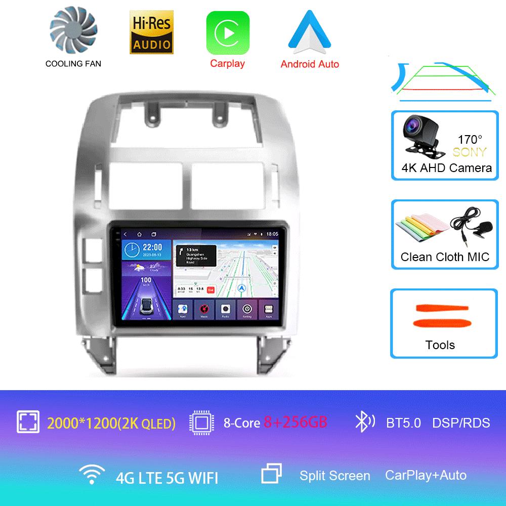 Android 14 для Volkswagen Polo Mk4 IV 4 2001 - 2009 Автомобильный радиоприемник Видеоплеер Навигация стерео GPS Нет 2din 2 din dvd