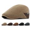 Фуражка женская осенне-зимняя толстая теплая вельветовая берет британская ретро-кепка мужская кепка