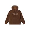 Fila Letter Print Hooded Sweatshirt Unisex Tops Khaki F11U339203F-DK