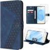 Synthetic Leather Case - BOOLING - for Samsung Galaxy S25 - Navy Blue - 2 Tempered Glasses