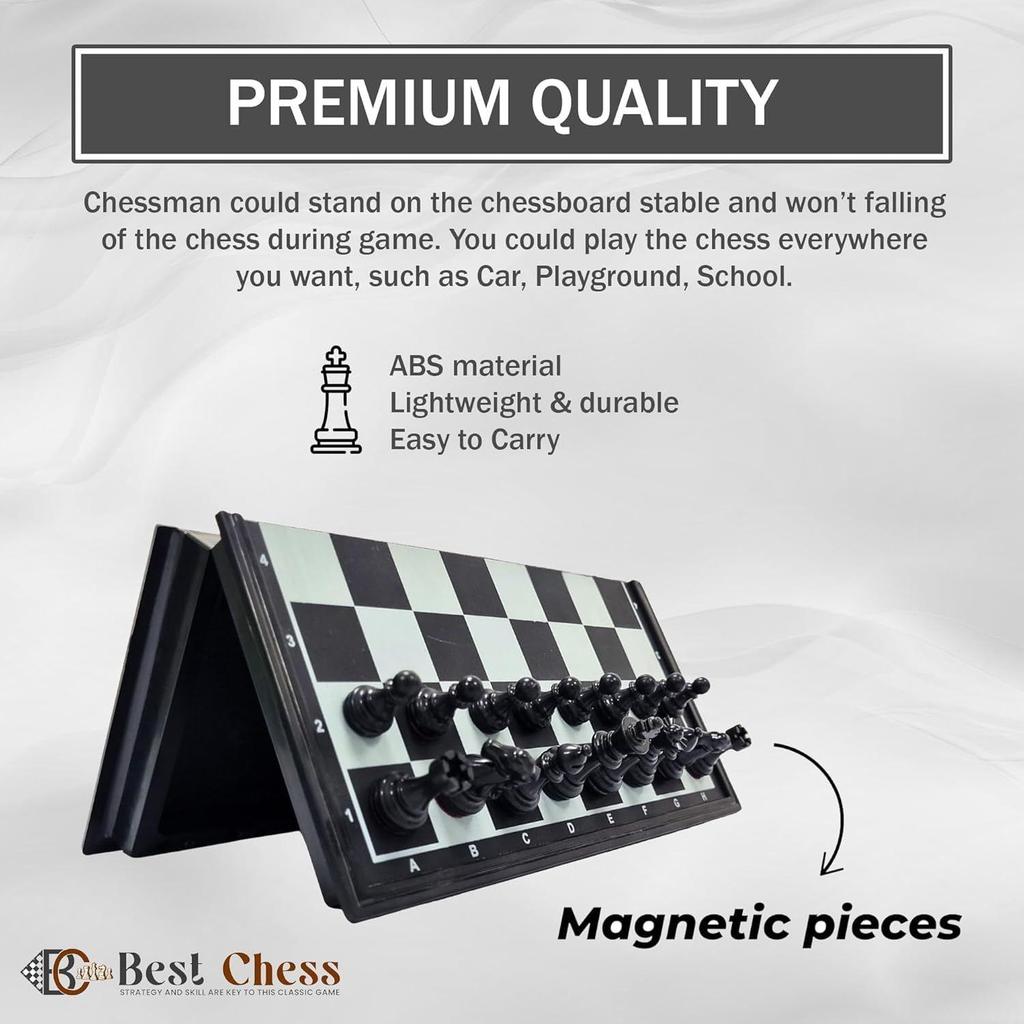 10x10 Inches Magnetic Foldable Chess Board Set Travel Portable Chess Set for Kids and Adult