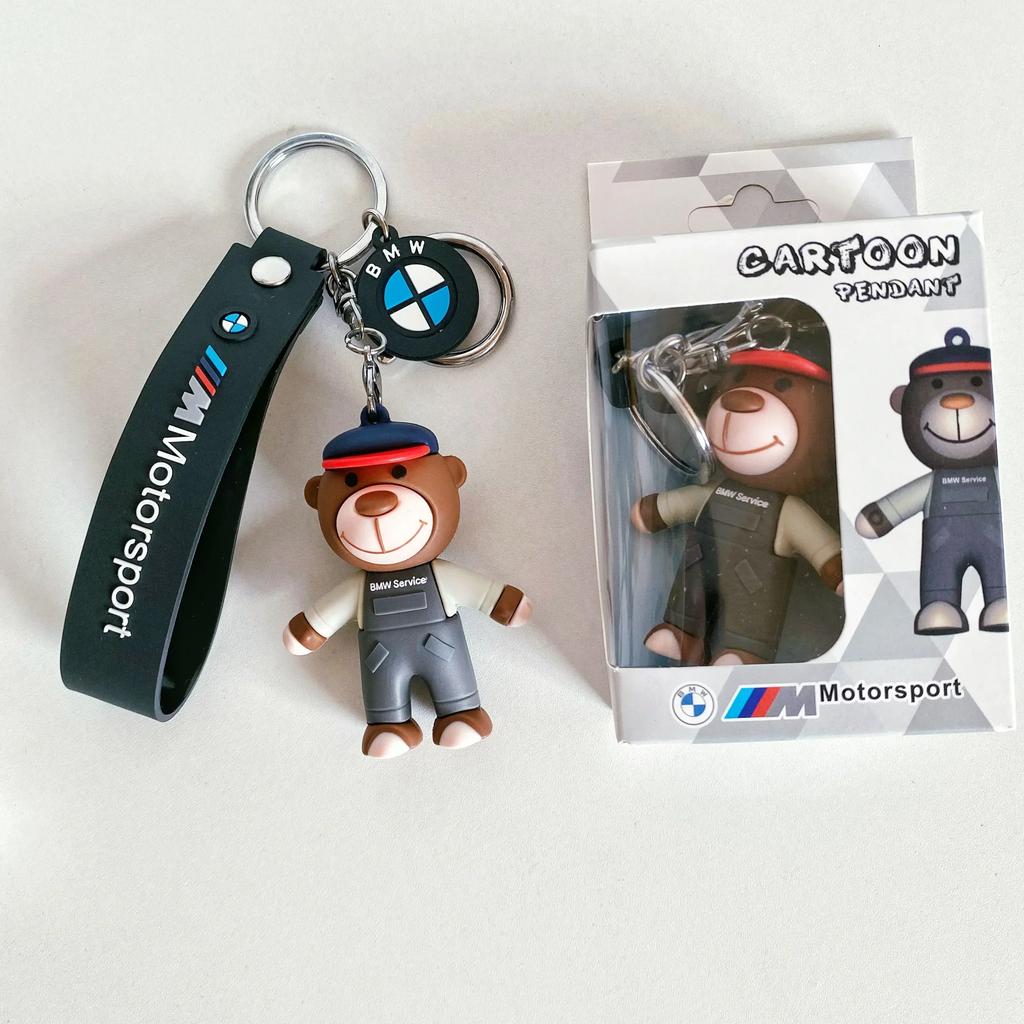 BAIS3 2025 Hot E60 E93 2025 For BMW M X3 X5 X6 New Little Bear Doll Car Logo BMW Emblem Luxury Car Keychain For BMW X1 X2 X3 X4 X5 X6