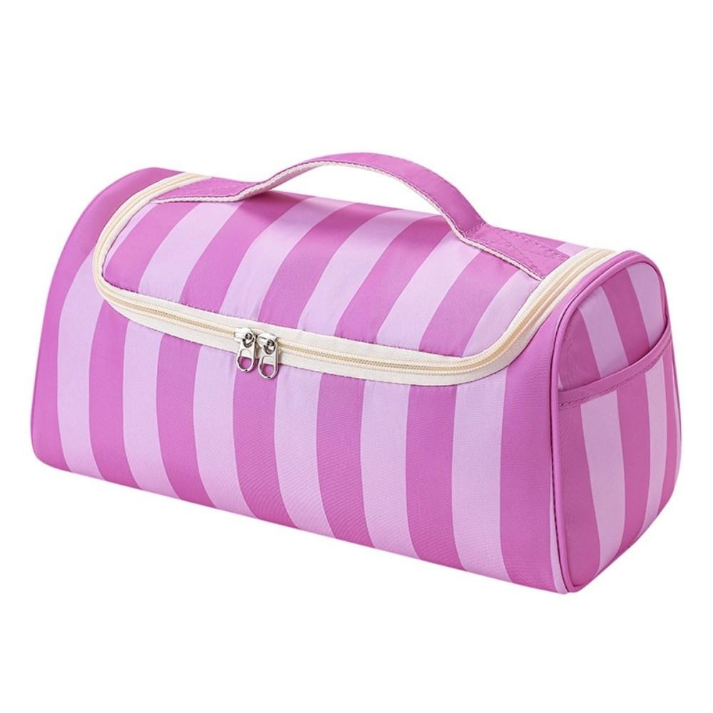 Striped Travel Storage Case Large Capacity Makeup Organizer Bag Travel Toiletry Bag Home Storage