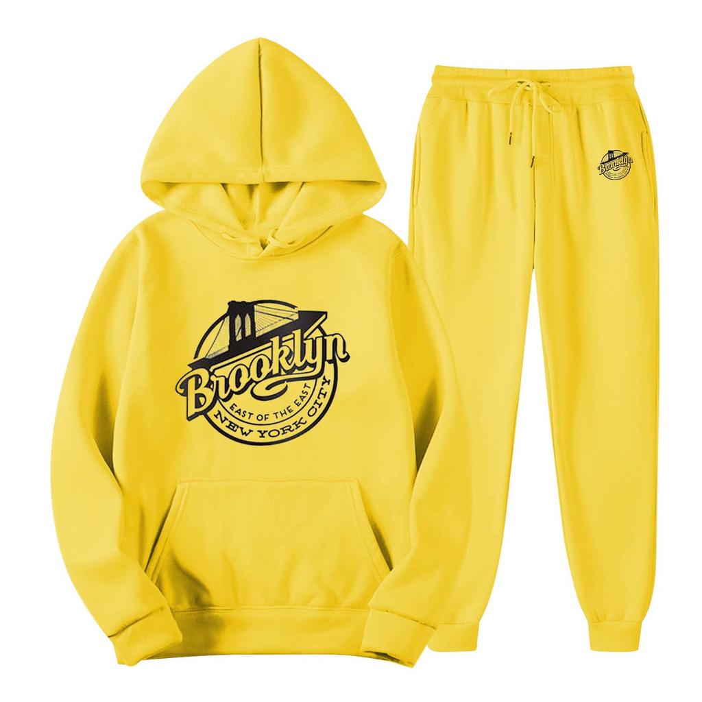 Мужской спортивный комплект из флиса с капюшоном, модная повседневная спортивная одежда, осень и зима