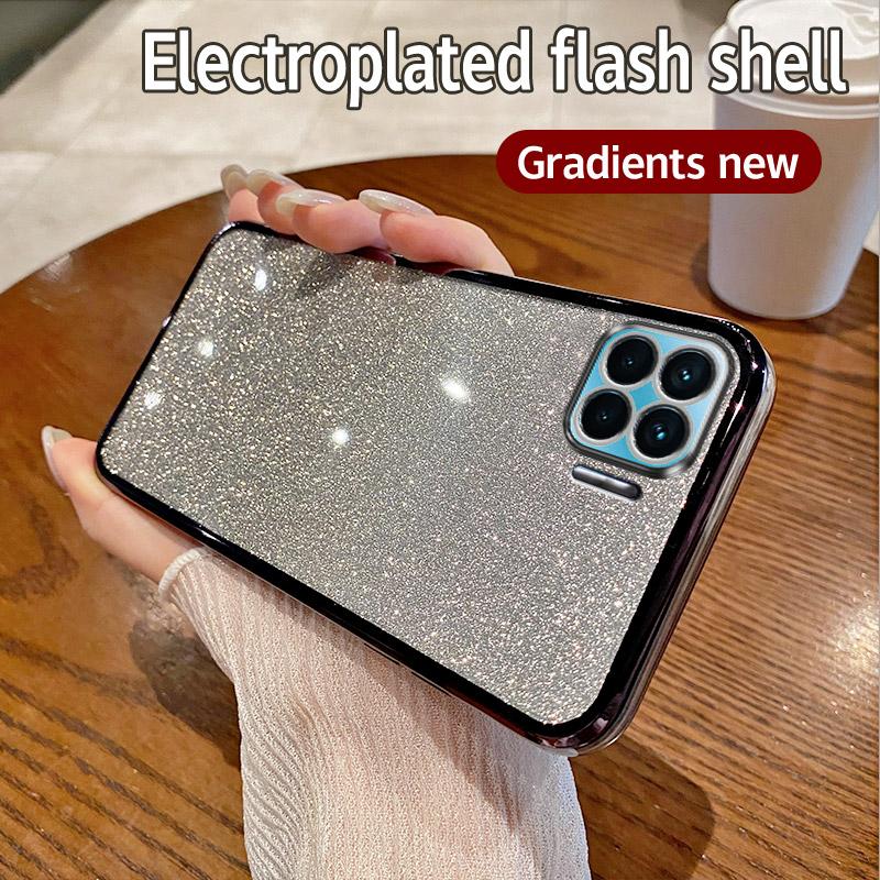 Для OPPO A93 2020 чехол OPPO F17 Pro Reno 4 Lite Reno 4F чехол для телефона блестящий блестящий силиконовый объектив камеры мягкая задняя крышка