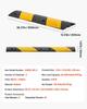 1000MM Rubber Speed Bump, 2 Pack, 2 Channel Heavy Duty Traffic Speed Hump, 9,979 kg/Axle Load Capacity, Cable Protector Ramp with Expansion Screws,