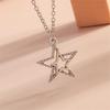 Цинковый сплав цинка винтажное ожерелье с пентаграммой полое колье корейская цепочка для ключицы подвеска в виде звезды вечеринка