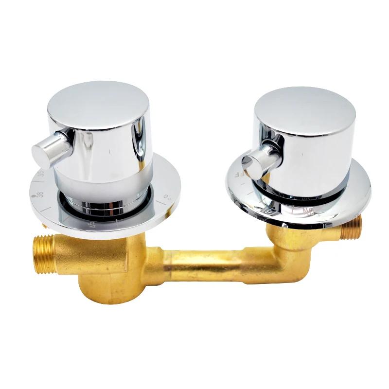 Термостатический душевой смеситель из латуни, 1-ходовой выход, переключатель для душевой кабины, смеситель для душевой кабины с клапаном ВКЛ/ВЫКЛ