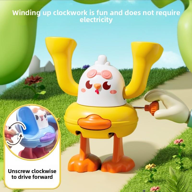 Ползающие детские игрушки 6 12 месяцев Катящаяся заводная утка Заводная игрушка для младенцев для времени на животике Ранние развивающие игрушки для младенцев Подарок