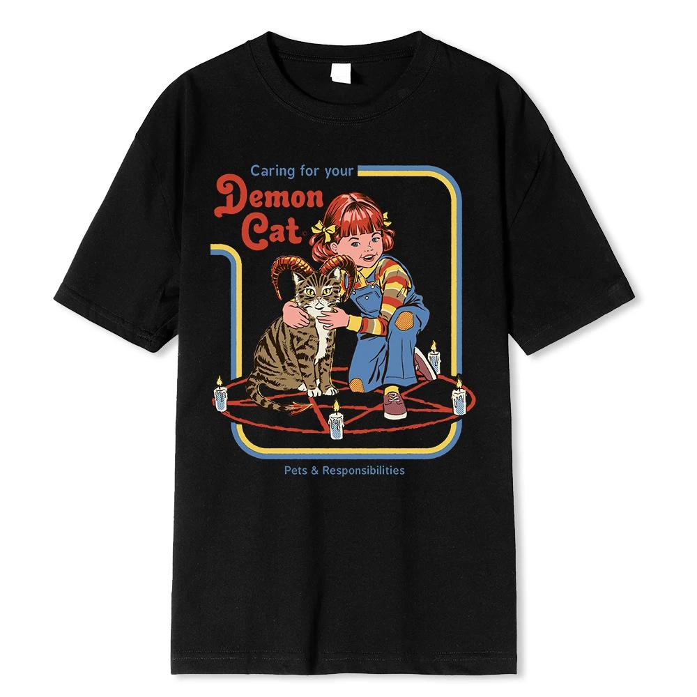 Horror Comic Series Sell Your Soul Economics For Children Tshirts Fashion T Shirts Loose Cotton Tee Clothing Street T-Shirt