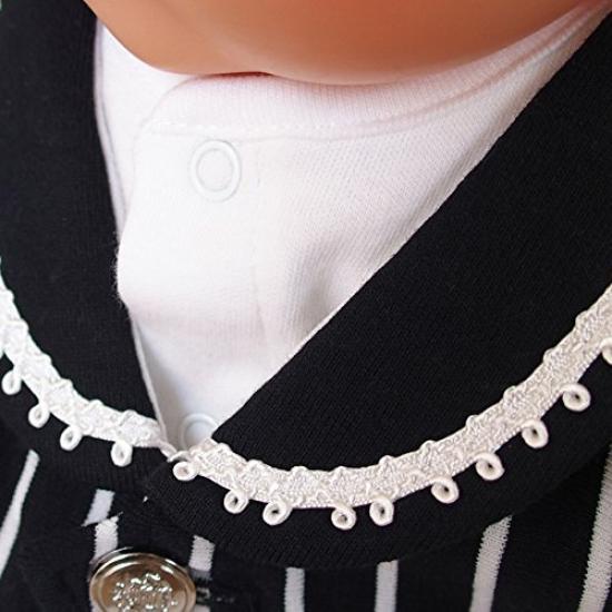 Material Made In Japan Tuxedo Design Newborn Baby Dress Set with Hat for Shrine Visits and Hospital Leave Black Boys' Spring/Autumn