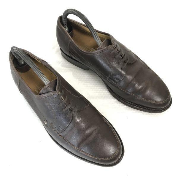 Royal Dutch Supplier VAN BOMMEL Goodyear Welt Leather U-Tip 6.5 / 25.0cm / Brown Business Shoes(USED)