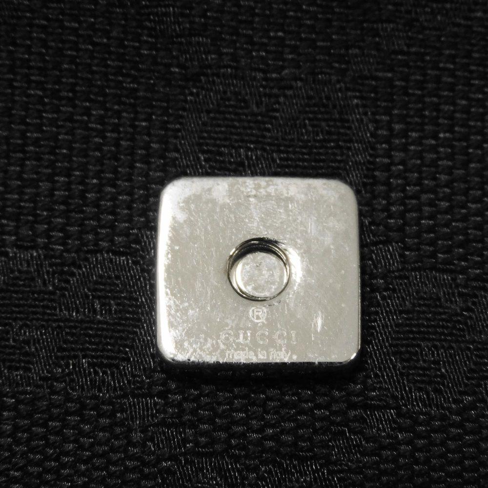 Used GG Canvas Messenger Bag 9539 256100 7921 Calfskin Crossbody with Embossed Logo, Black Men's from Japan AUTHENTIC